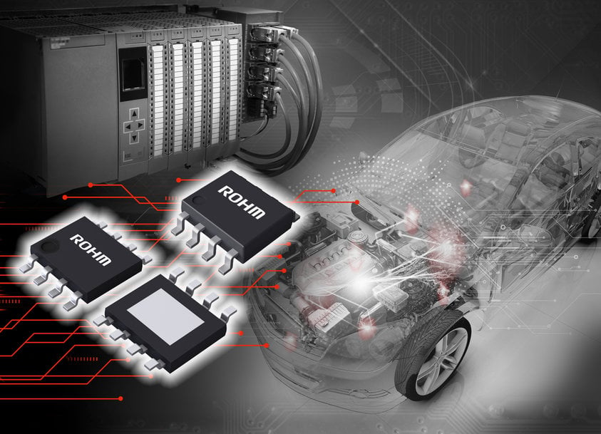 Nouveaux Low Side Switches compacts et intelligents de ROHM : réduction des pertes de puissance et fonctionnement plus sûr en utilisant la technologie propriétaire TDACC™ de circuit et d’appareil